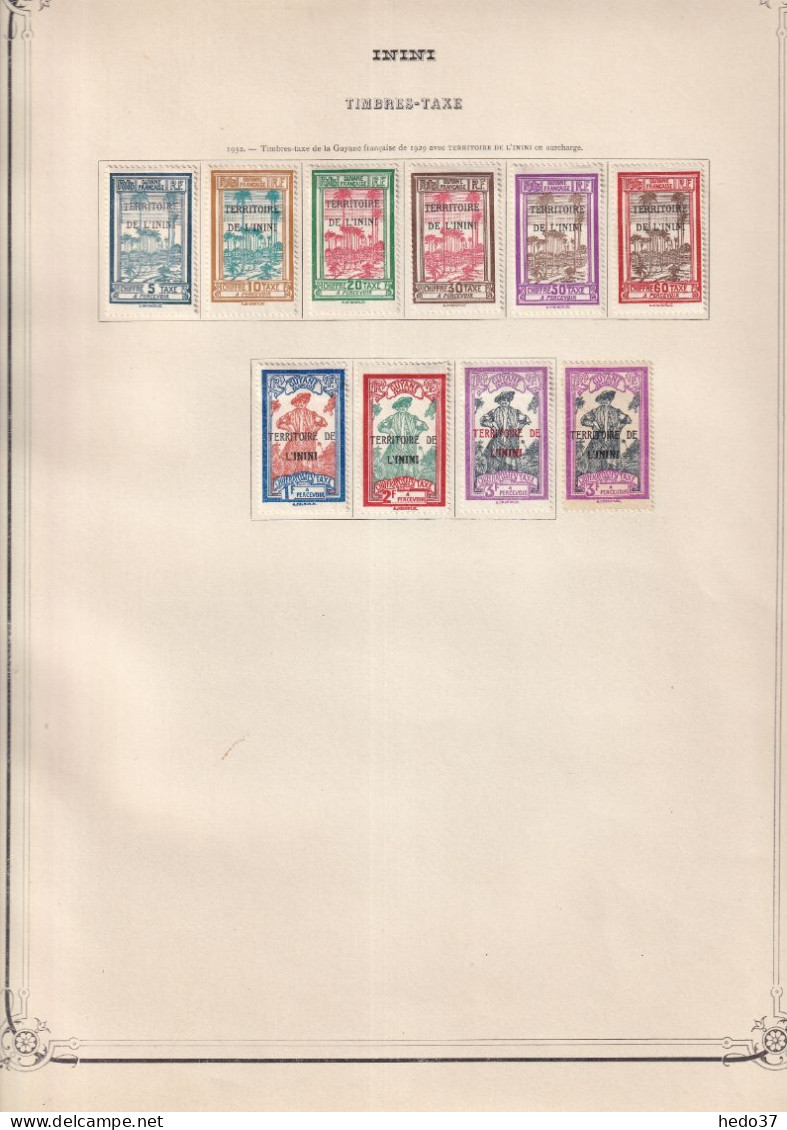 Inini - Collection Pays Complet - Neufs Sans Gomme - TB - Unused Stamps