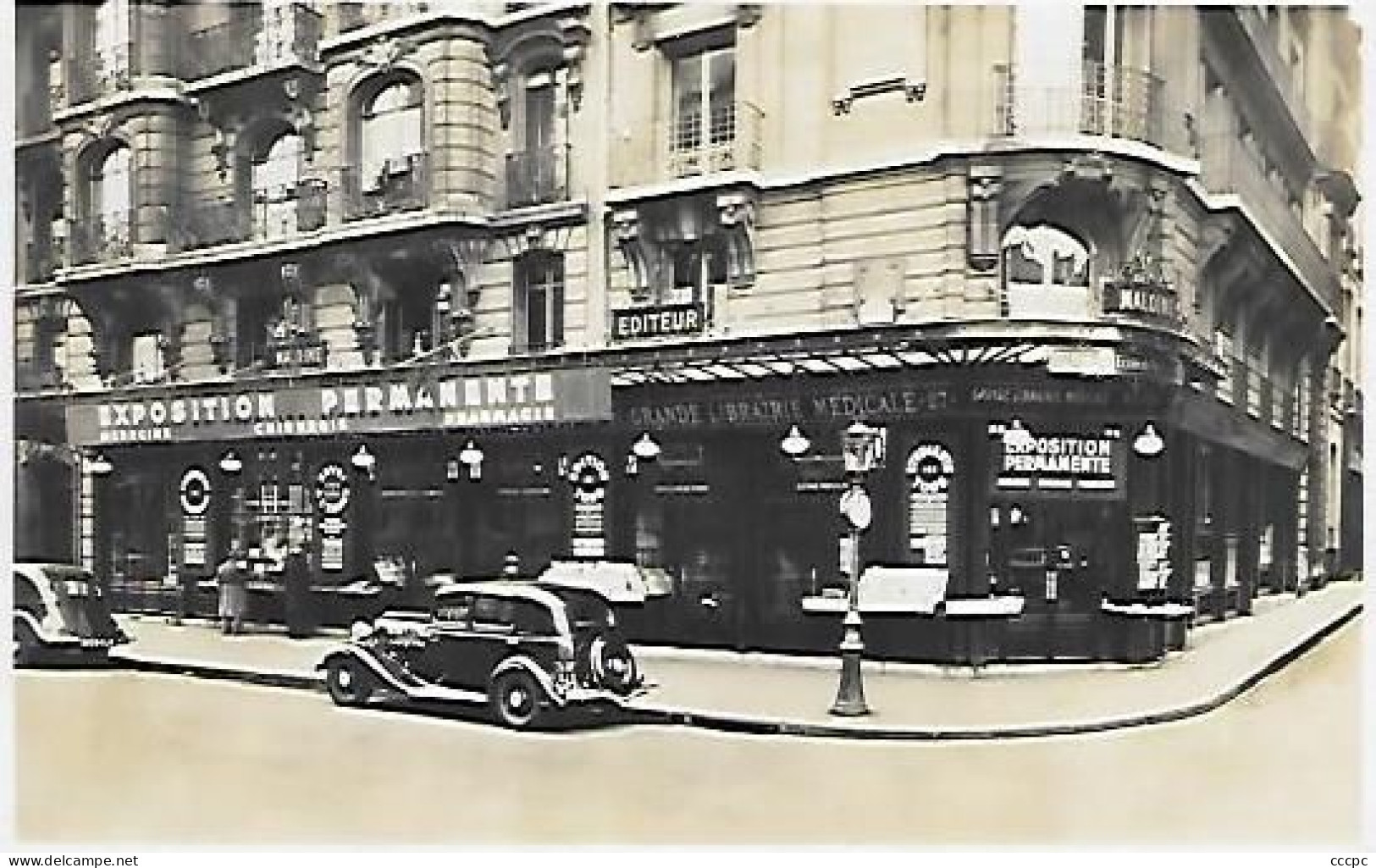 CPSM Paris Librairie Maloine Rue De L'Ecole De Médecine - Très Ancienne Automobile - Paris (06)