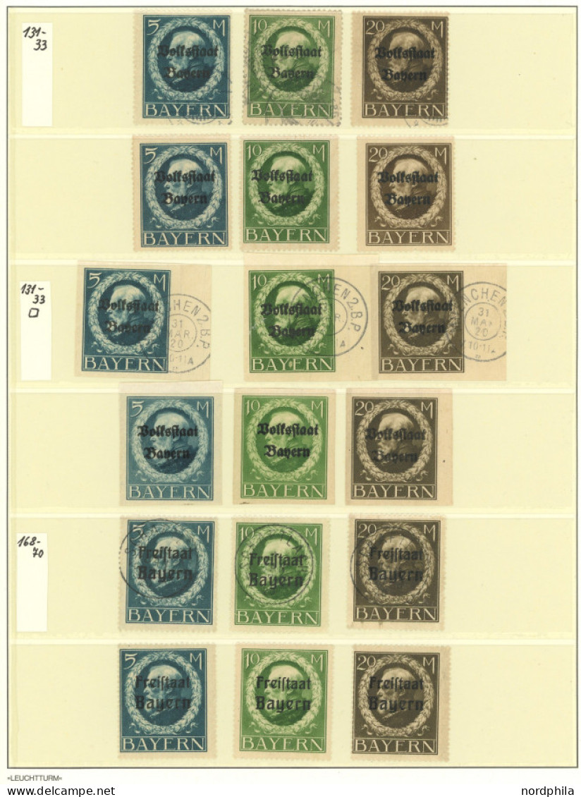 BAYERN o,, , reichhaltige Sammlung Bayern von 1876-1920 mit zahlreichen mittleren Werten, meist Prachterhaltung, alles u