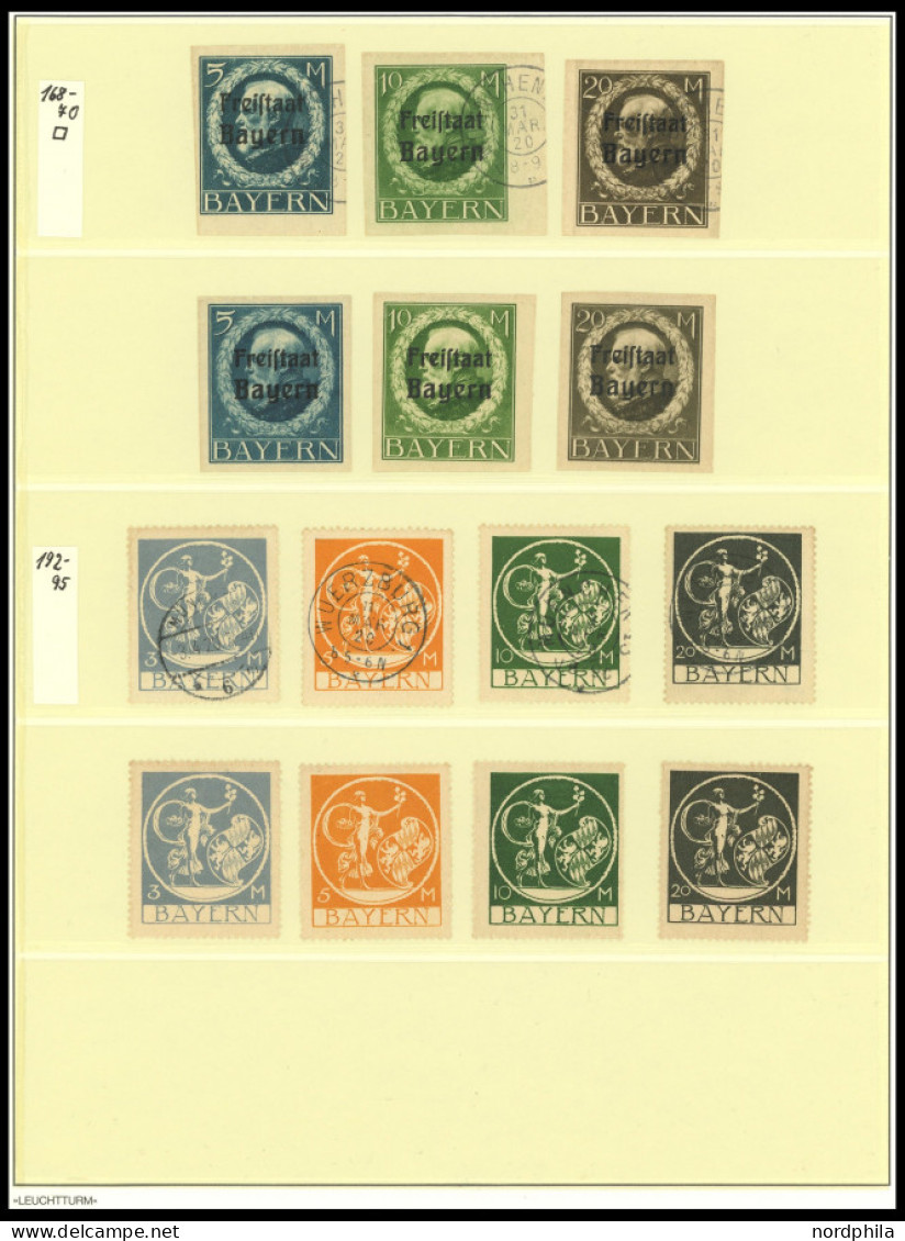 BAYERN o,, , reichhaltige Sammlung Bayern von 1876-1920 mit zahlreichen mittleren Werten, meist Prachterhaltung, alles u