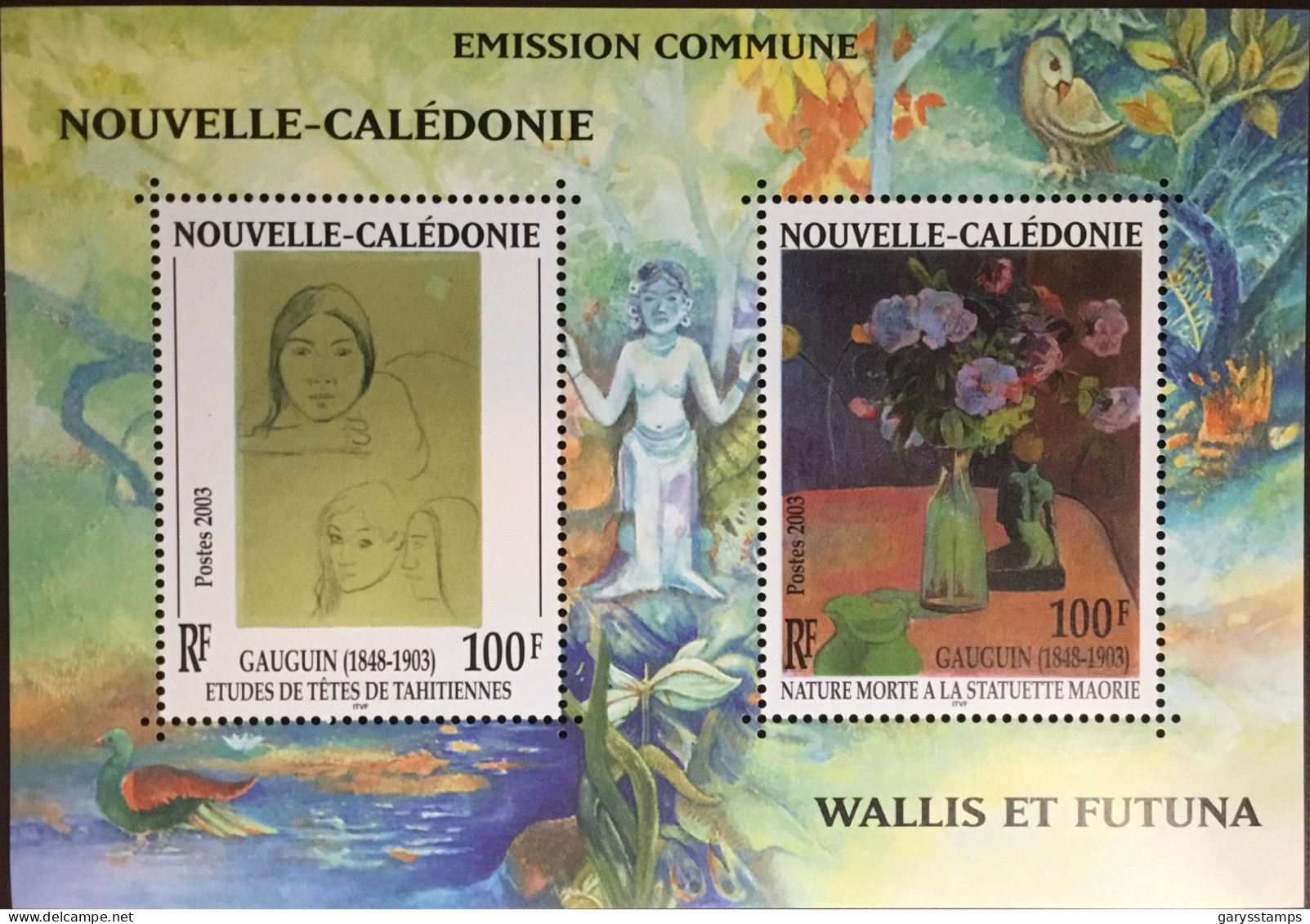 New Caledonia Caledonie 2003 Gauguin Centenary Joint Issue Minisheet MNH - Ongebruikt