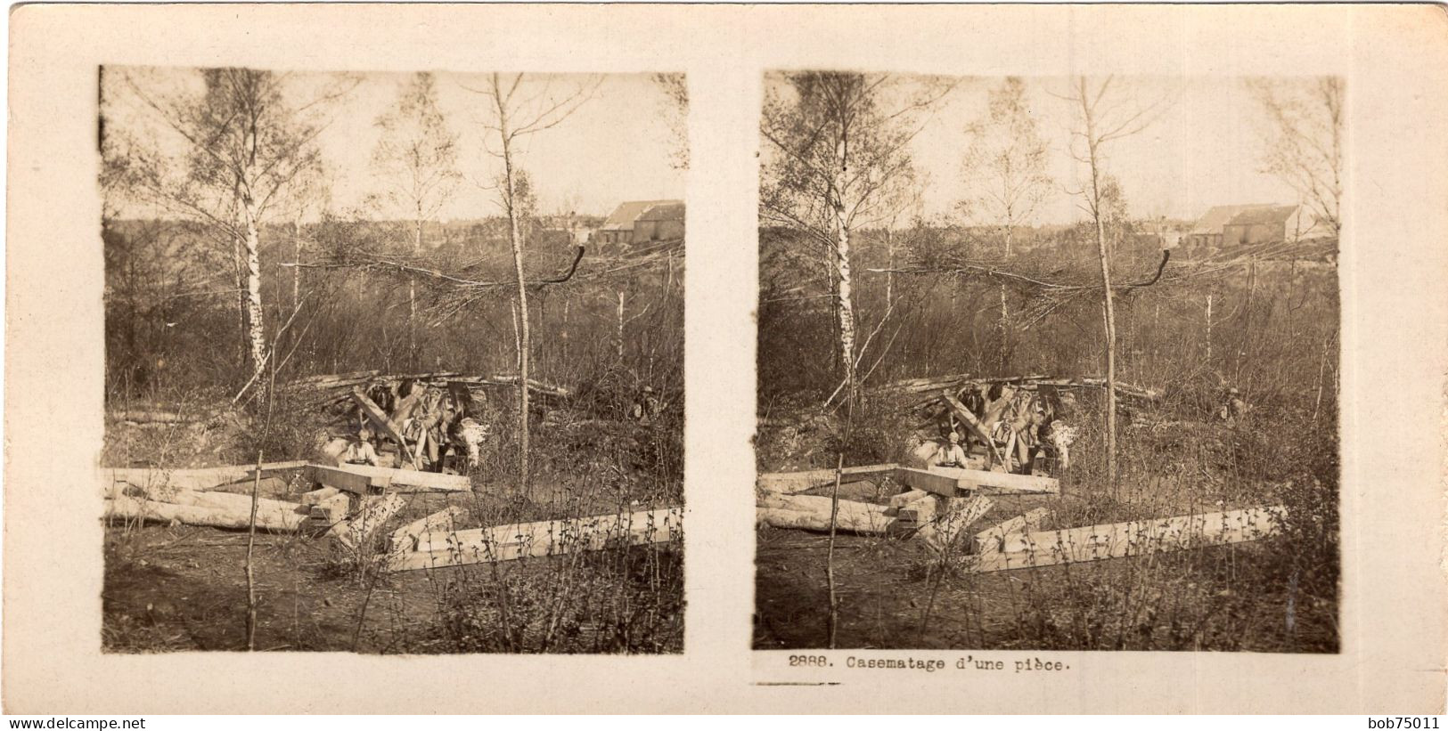 Photo Stéréoscopique De 14-18 , Casemate D'une Pièce - 1914-18