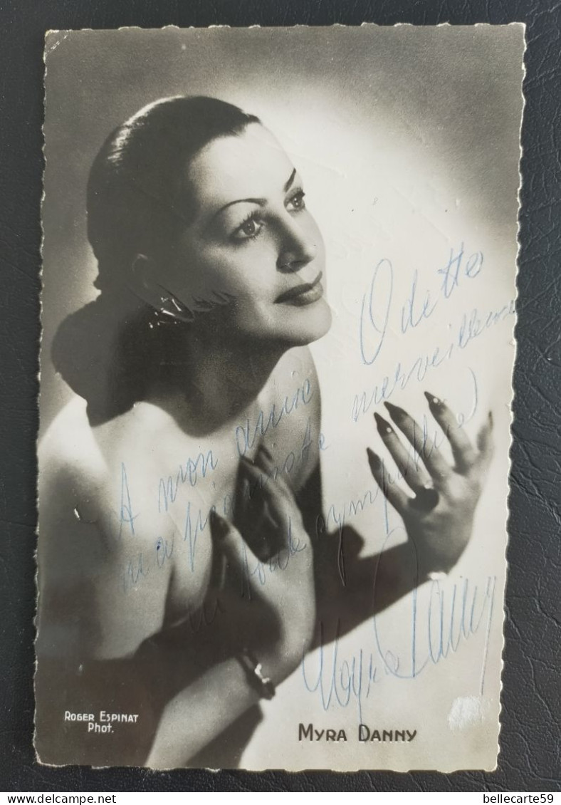 Carte Photo Célébrité MYRA DANNY Dédicace - Signed Photographs