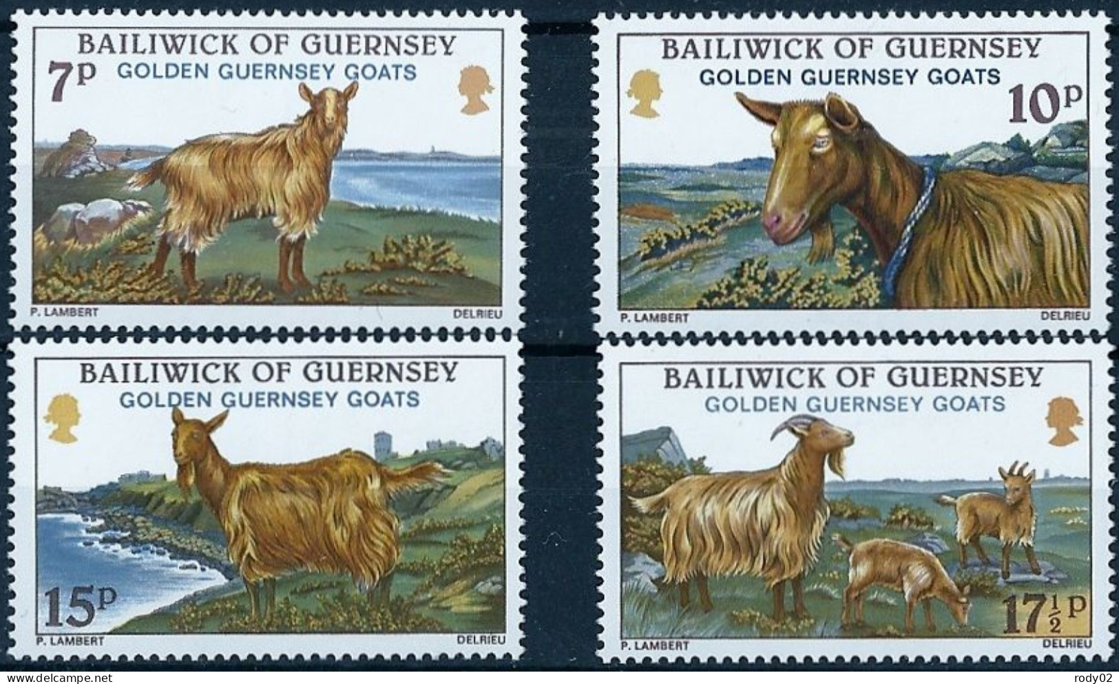 GUERNESEY - CHEVRES - N° 204 A 207 - NEUF** MNH - Hoftiere