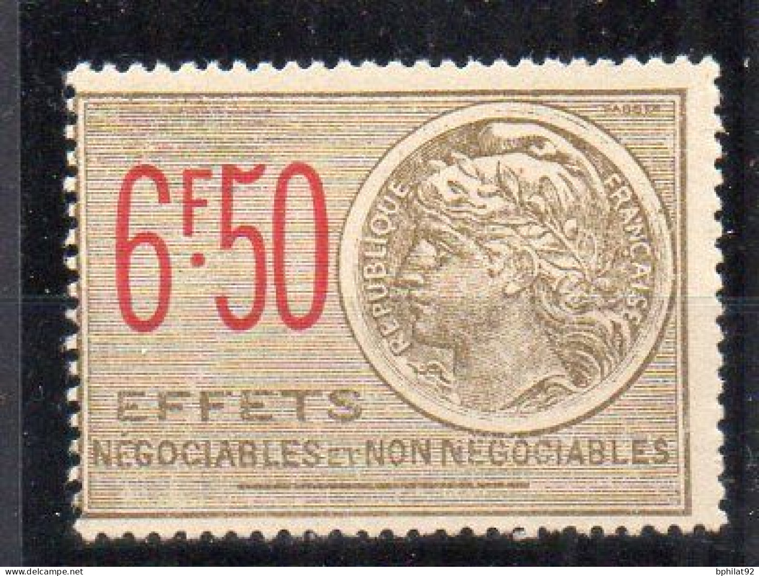 !!! FISCAL, EFFETS DE COMMERCE N°474A NON EMIS NEUF ** SIGNE CALVES - Zegels