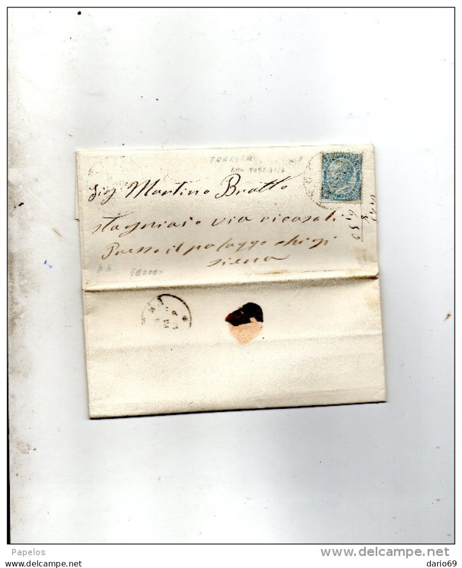 1864 LETTERA CON ANNULLO TORRITA SIENA - Poststempel