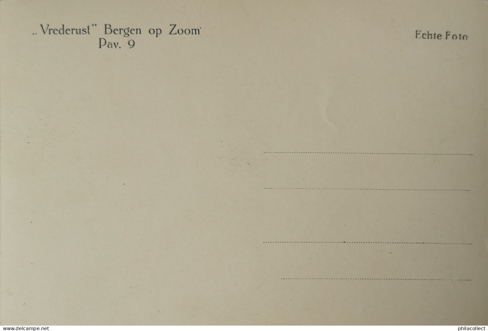 Bergen Op Zoom (N - Br.) Vrederust - Pav. 9 19?? - Bergen Op Zoom