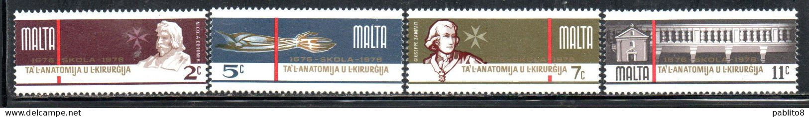 MALTA 1976 SCHOOL OF ANATOMY AND SURGERY SCUOLA DI ANATOMIA E CHIRURGIA COMPLETE SET SERIE COMPLETA MNH - Malta