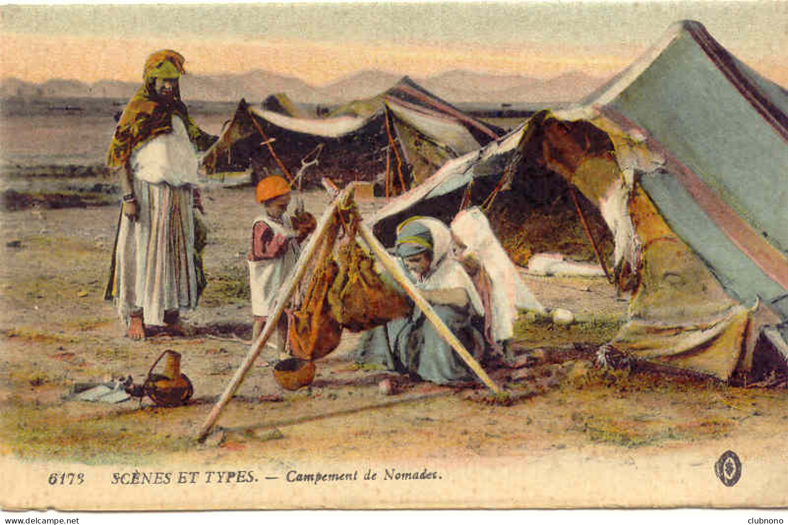 CPA - ALGERIE - CAMPEMENT DE NOMADES (L.L. 6173) - Escenas & Tipos