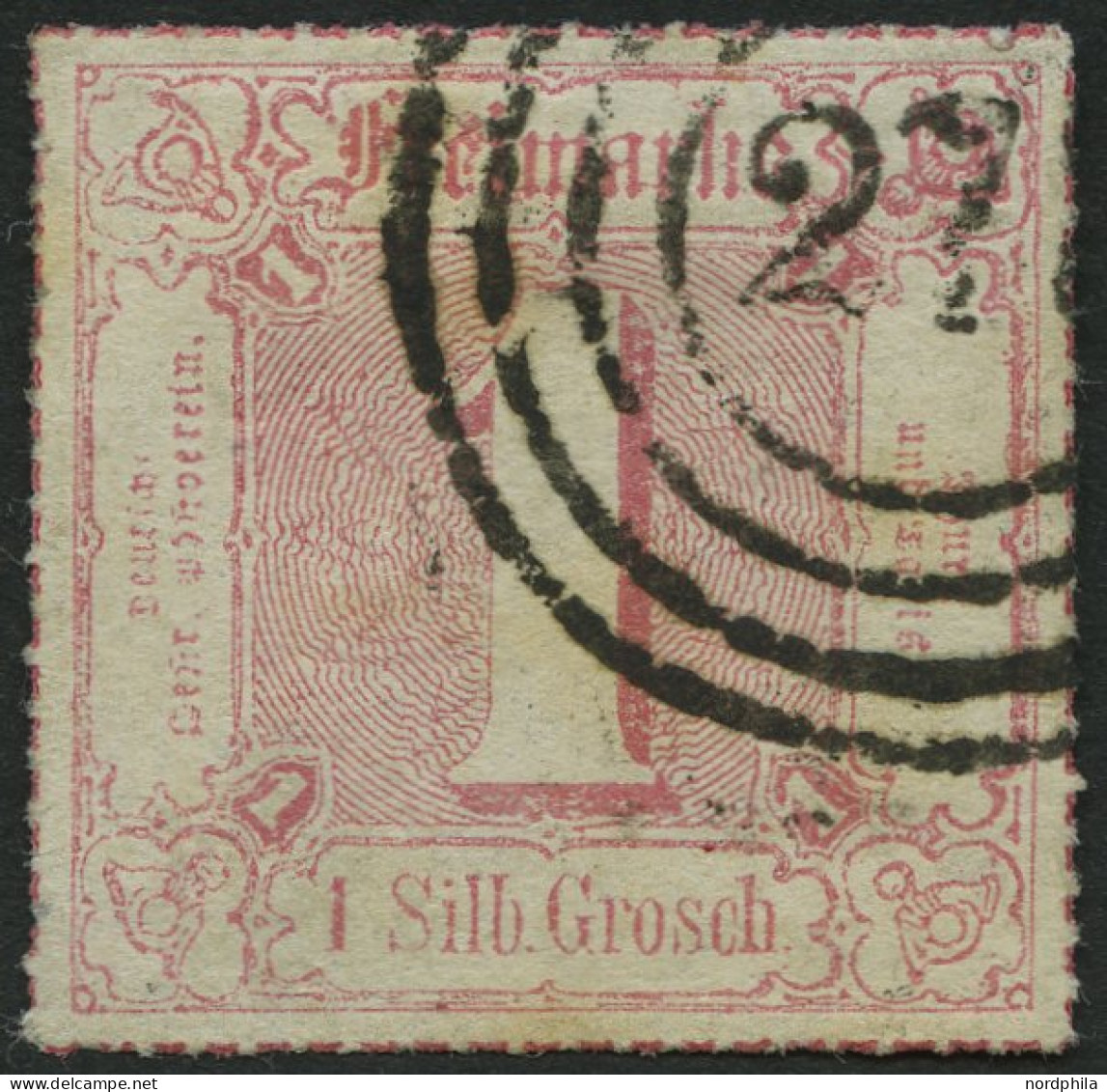 THURN Und TAXIS 48 O, 1866, 1 Gr. Karminrot, Pracht, Gepr. Drahn, Mi. 70.- - Oblitérés