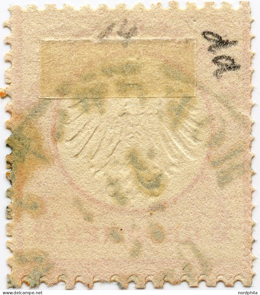 Dt. Reich 14 DZ O, 1873, 1/2 Gr. Orange, Mit Seltener Doppelzähnung (die Erste Zähnung War Nicht Erfolgreich), Thurn Und - Gebruikt