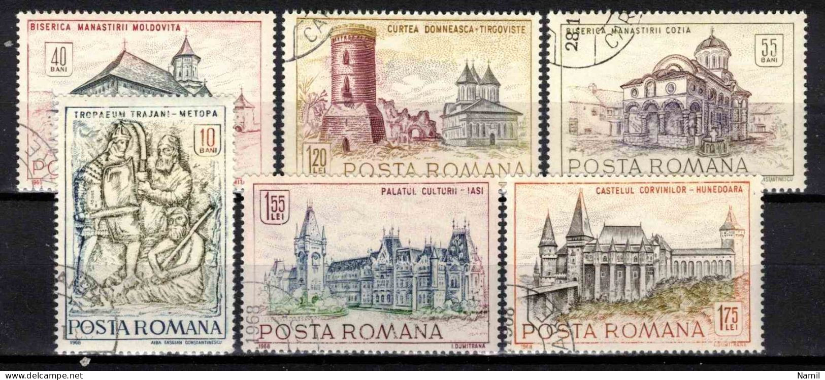 Roumanie 1968 Mi 2714-9 (Yv 2416-21), Obliteré - Usati