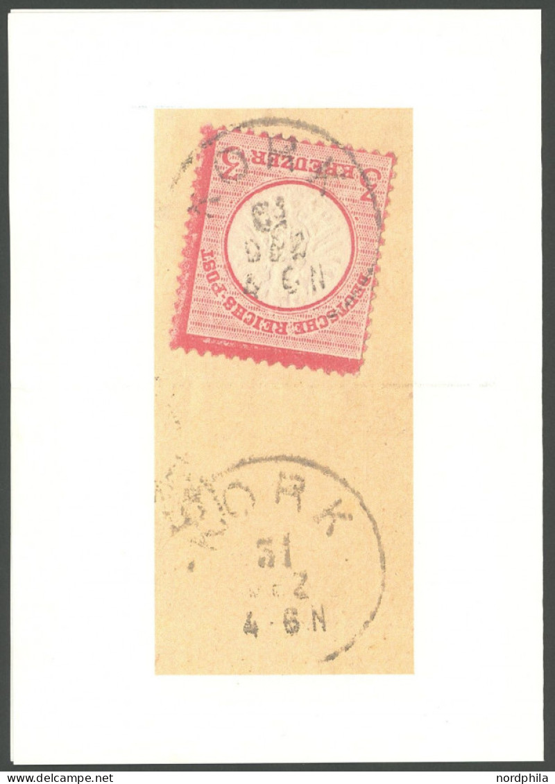 Dt. Reich 25 BRIEF, 1872, 3 Kr. Rotkarmin, 2-mal Auf Doppelt Verwendetem Brief Mit K1 RASTATT Und K1 KORK 31.12.74 Vom L - Other & Unclassified