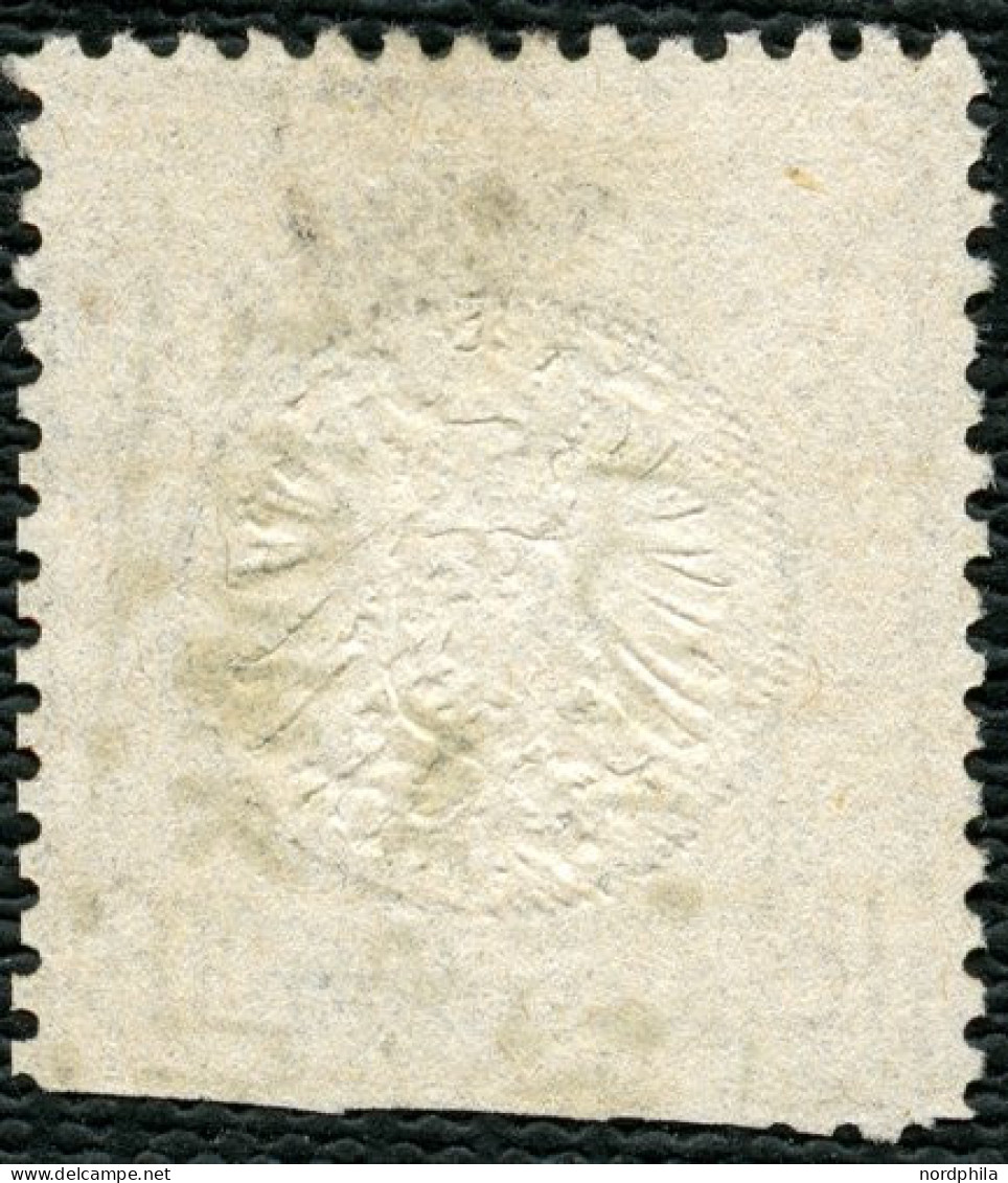 Dt. Reich 28 O, 1872, 18 Kr. Schwärzlichocker, R3 Von Frankfurt, Marke Unten Angeschnitten Und Teils Scherentrennung, Fe - Usati