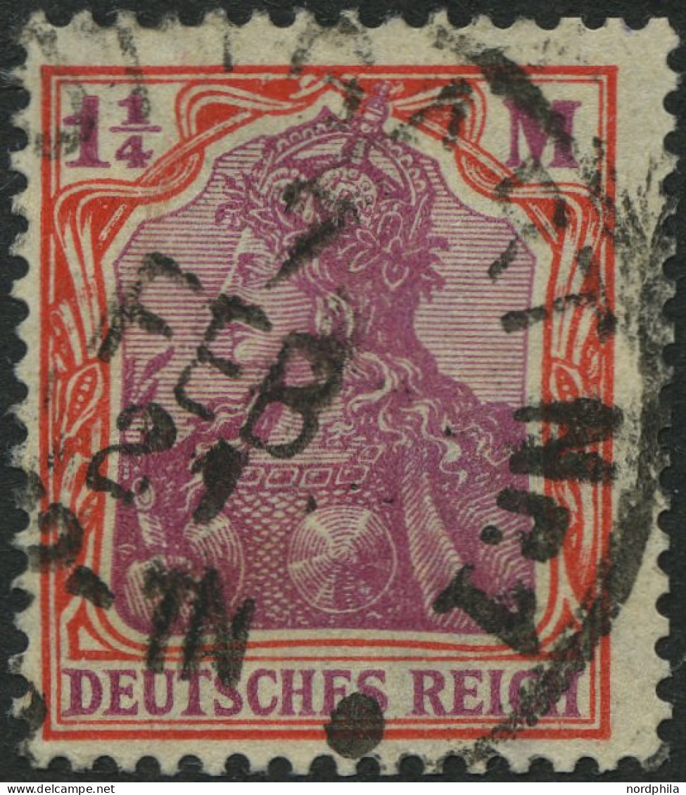 Dt. Reich 151Y O, 1920, 11/4 M. Orangerot/dunkelkarminlila, Wz. Kreuzblüten, Zähnung Zweiseitig Korrigiert Sonst Pracht, - Used Stamps