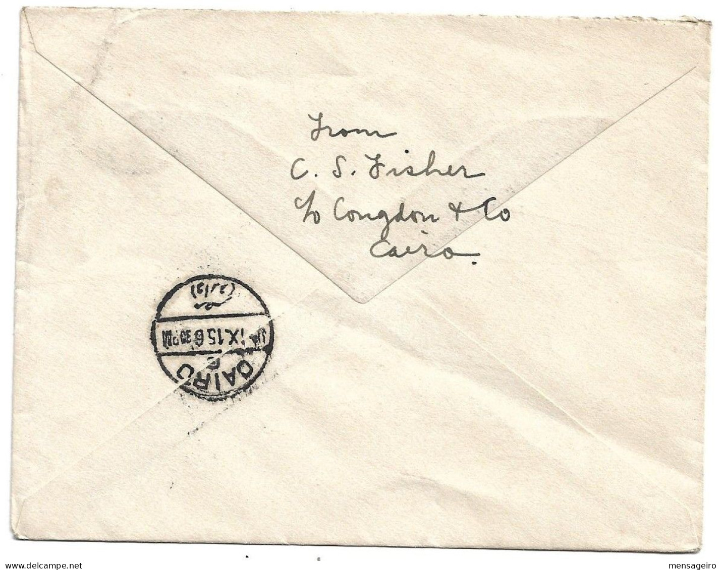 (C04) 1P. STATIONERY COVER GIZA => FRANCE 1915 - 1866-1914 Khedivaat Egypte