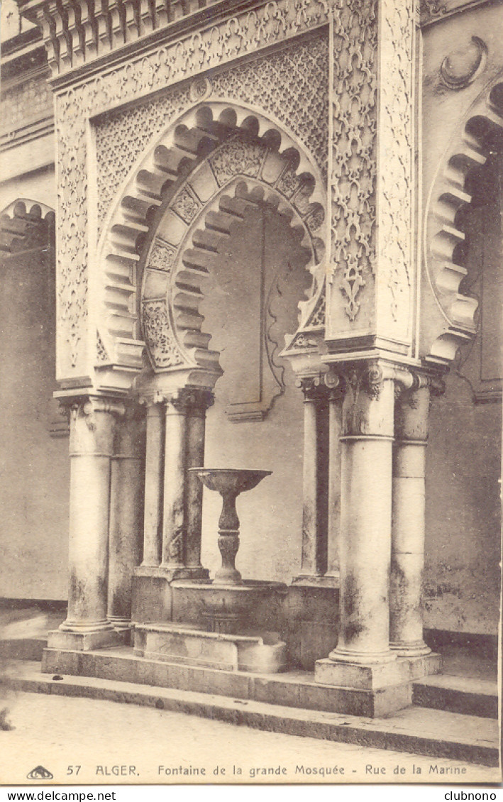 CPA - ALGER - FONTAINE DE LA GRANDE MOSQUEE - RUE DE LA MARINE - Alger