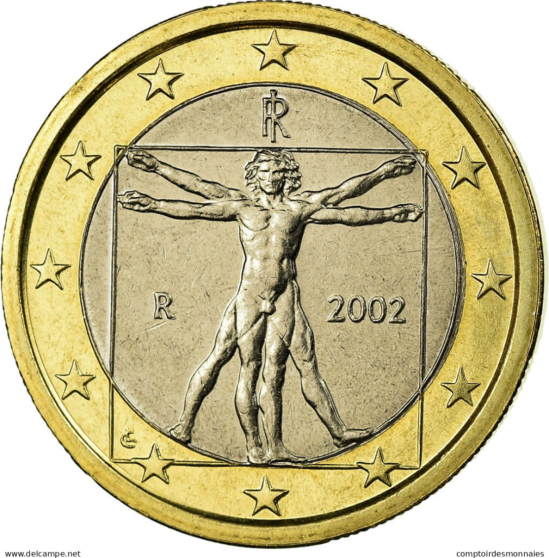 Italie, Euro, 2002, SPL, Bi-Metallic, KM:216 - Italia