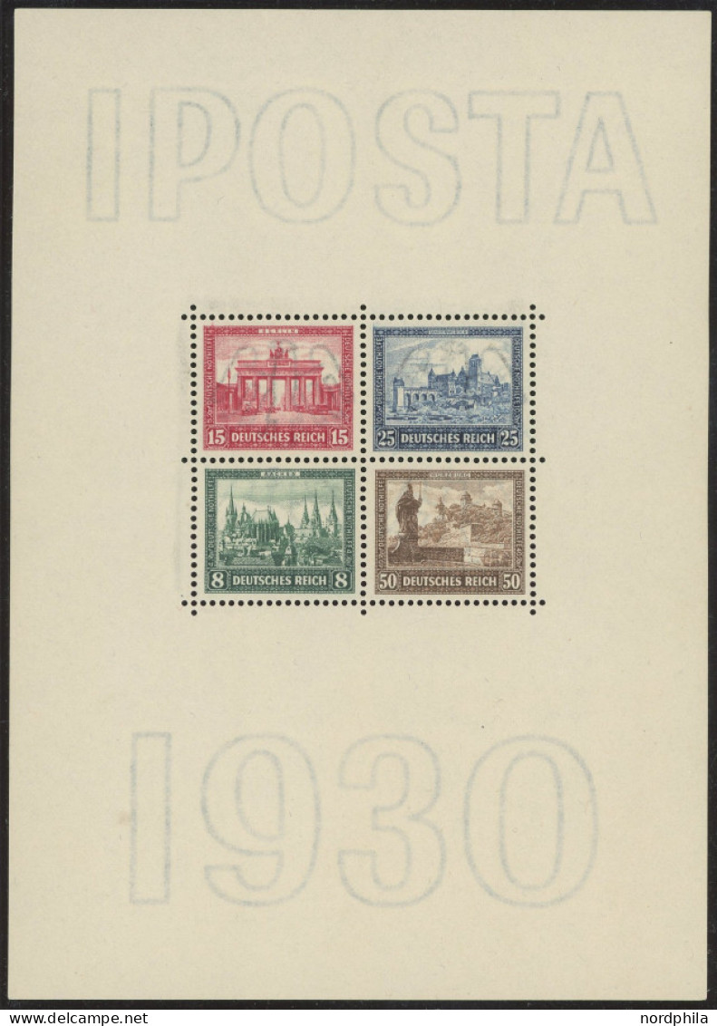 Dt. Reich Bl. 1 , 1930, Block IPOSTA, Postfrisch, Pracht, Mi. 1600.- - Other & Unclassified