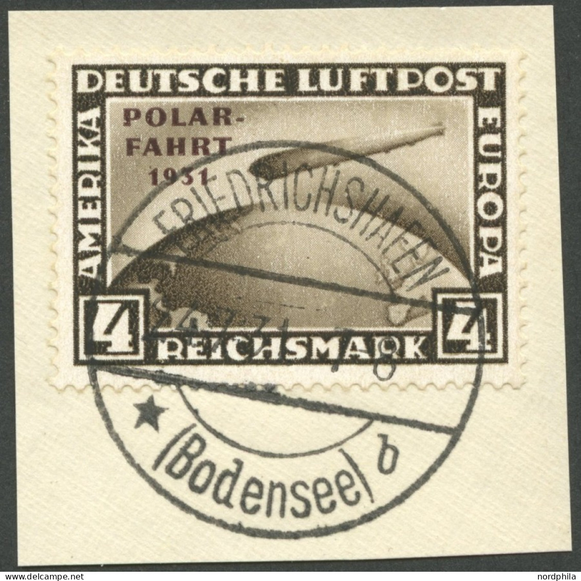 Dt. Reich 458 BrfStk, 1931, 4 RM Polarfahrt, Prachtbriefstück, Mi. (900.-) - Gebraucht