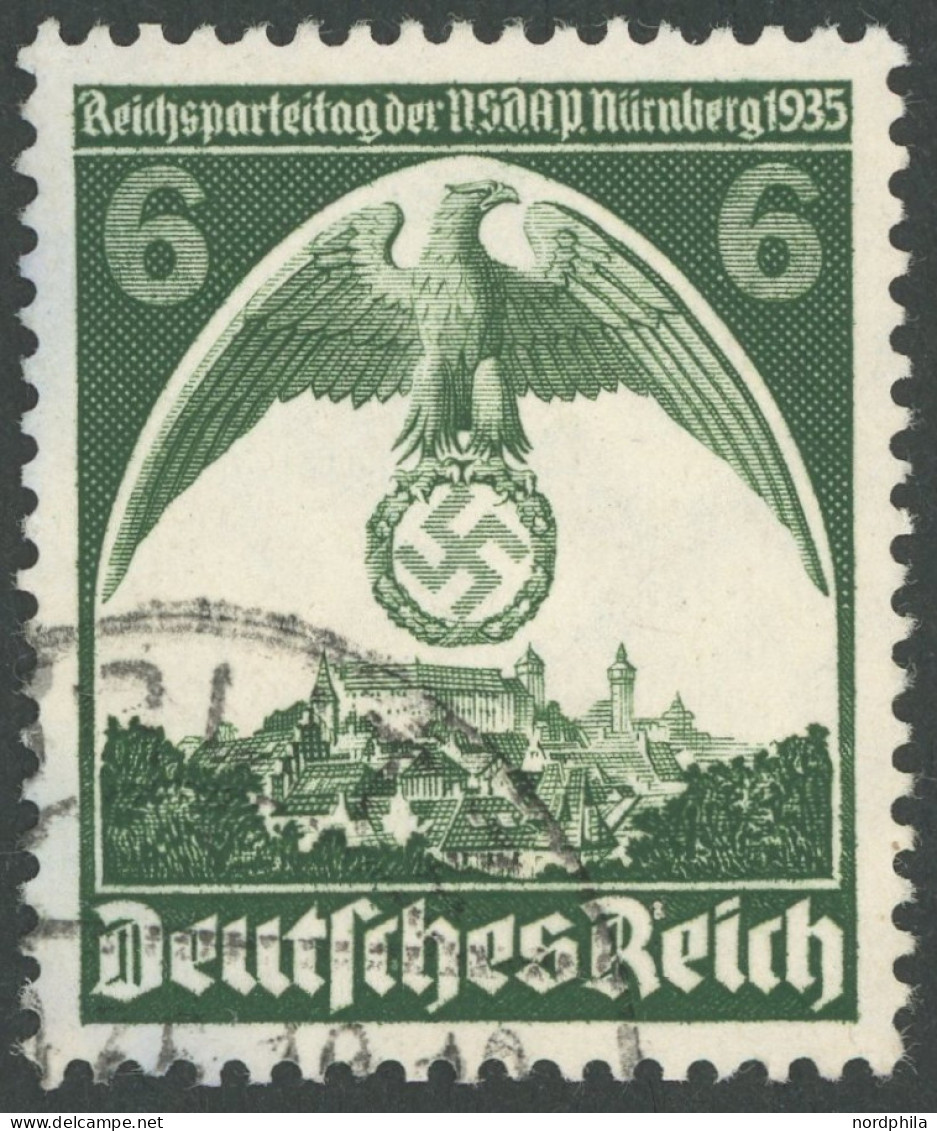 Dt. Reich 586Y O, 1935, 6 Pf. Nürnberger Parteitag, Wz. Schenkel Nach Rechts, Pracht, Mi. 220.- - Sonstige & Ohne Zuordnung