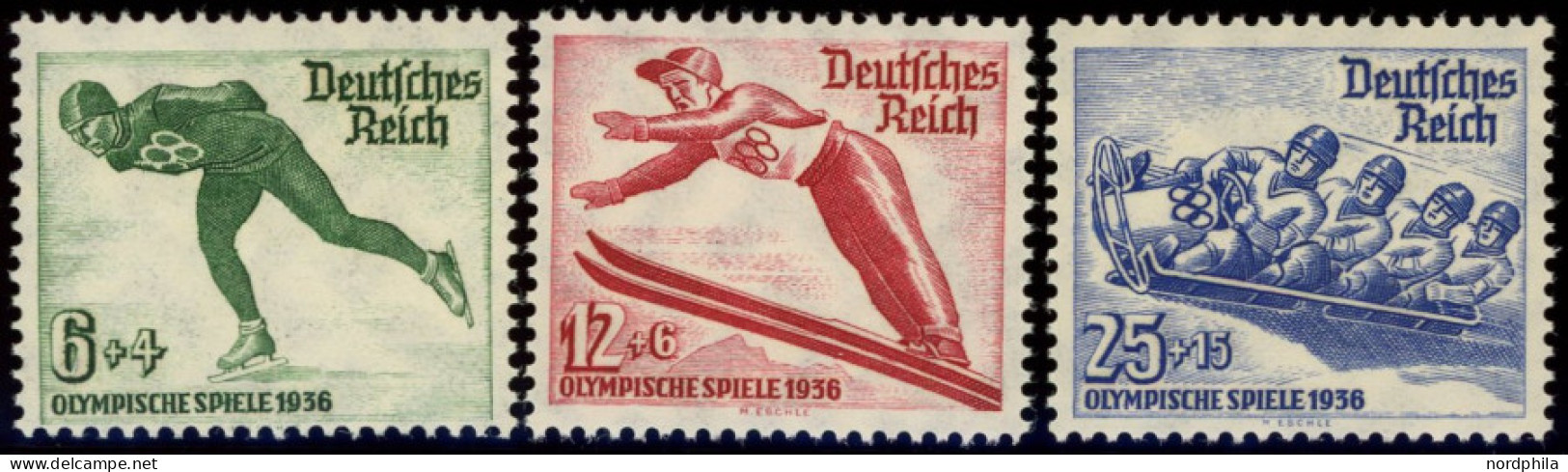 Dt. Reich 600-02 , 1935, Olympische Winterspiele, Postfrischer Prachtsatz, Mi. 65.- - Other & Unclassified