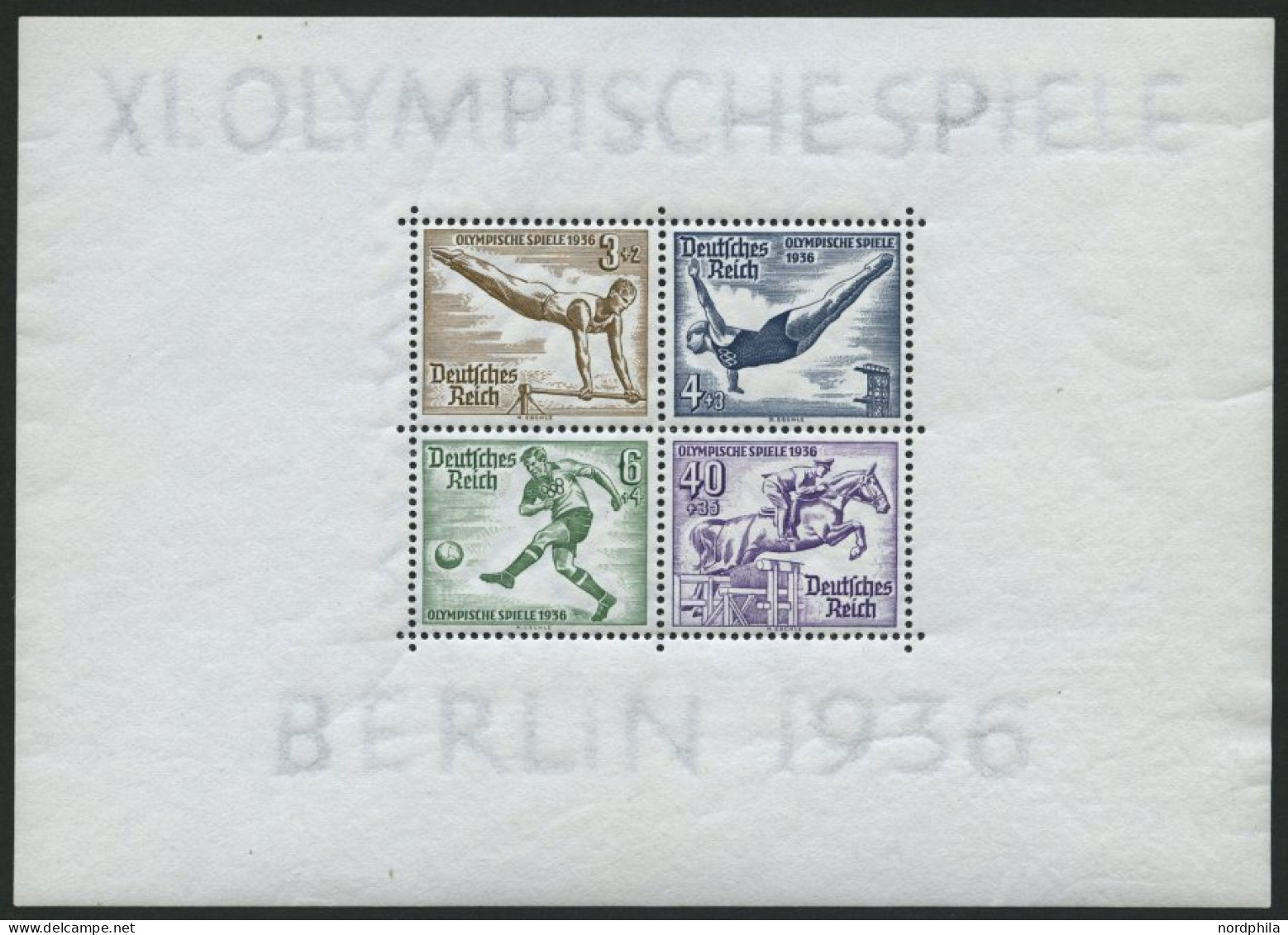 Dt. Reich Bl. 5 , 1936, Block Olympische Spiele, Pracht, Mi. 130.- - Blocks & Sheetlets