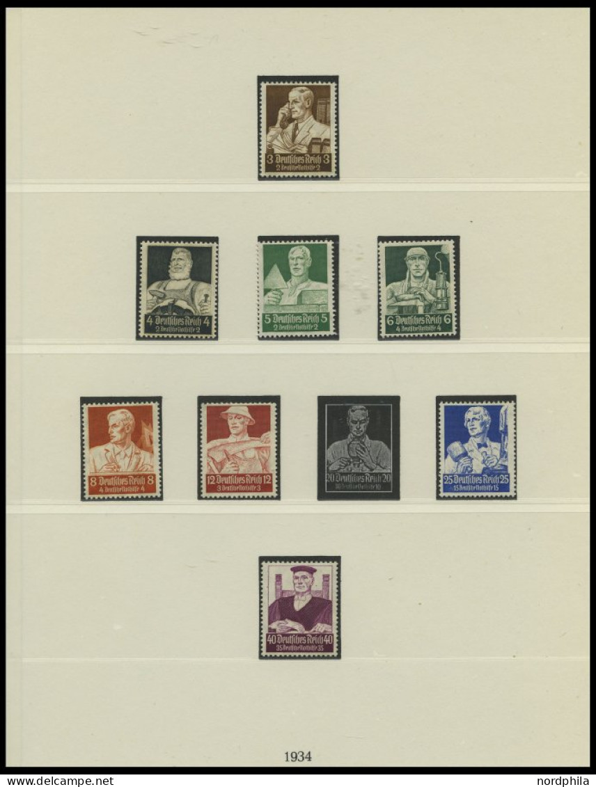 SAMMLUNGEN ,, , Ungebrauchte, Teils Postfrische Sammlung Dt. Reich Von 1935-1945 Im Lindner Falzlosalbum, Einige Gute Mi - Unused Stamps