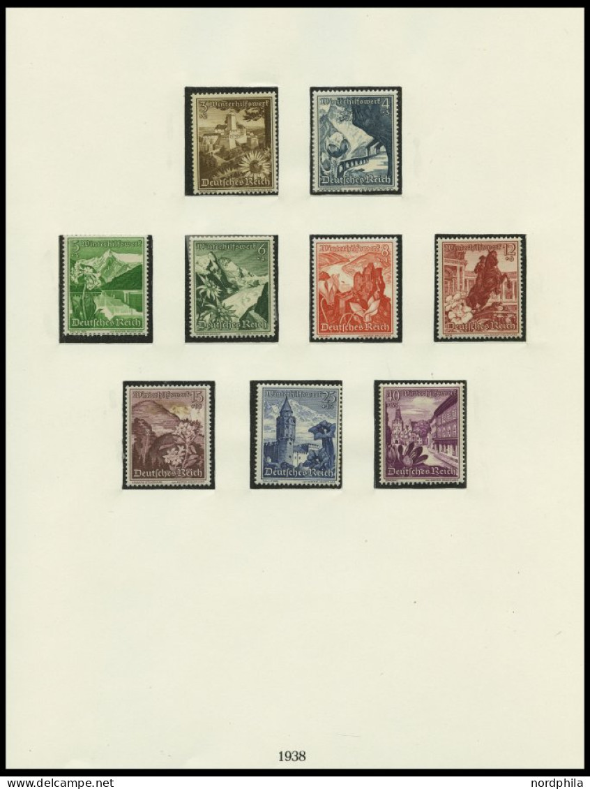 SAMMLUNGEN ,, , Ungebrauchte, Teils Postfrische Sammlung Dt. Reich Von 1935-1945 Im Lindner Falzlosalbum, Einige Gute Mi - Unused Stamps