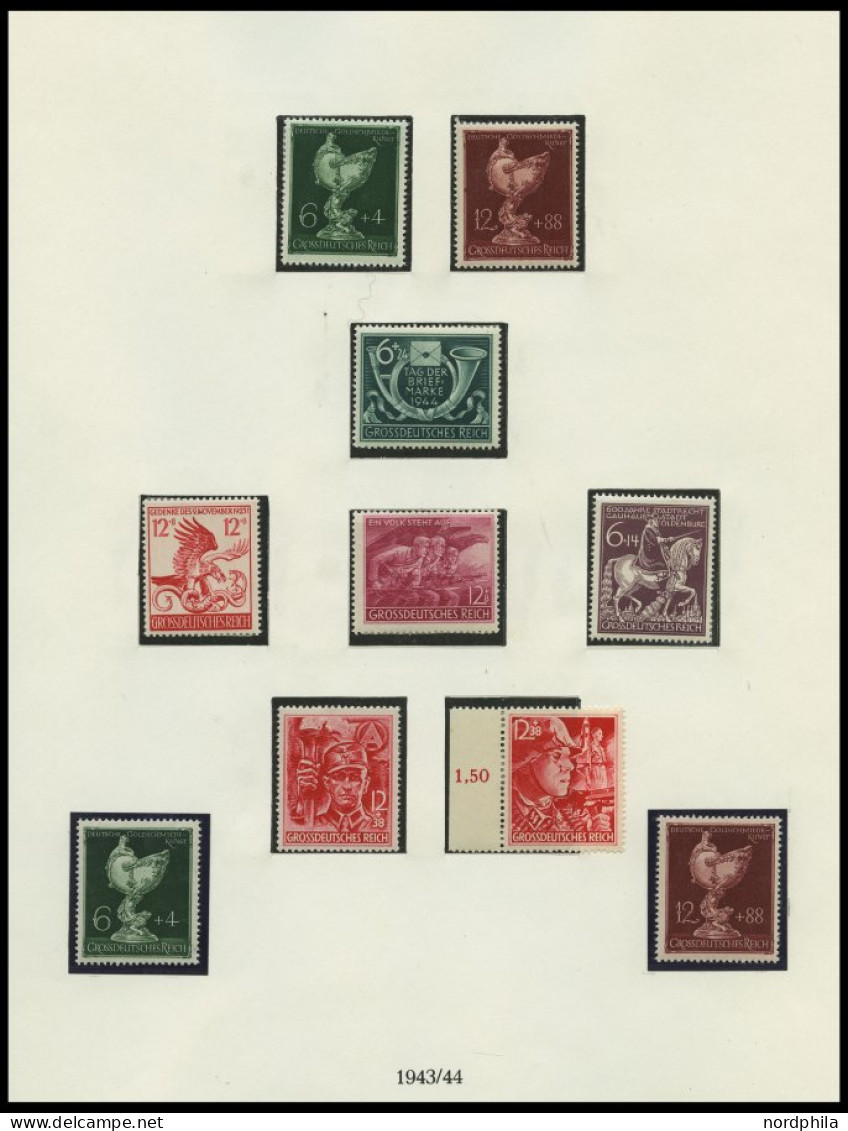 SAMMLUNGEN ,, , Ungebrauchte, Teils Postfrische Sammlung Dt. Reich Von 1935-1945 Im Lindner Falzlosalbum, Einige Gute Mi - Unused Stamps