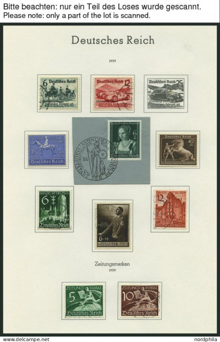 SAMMLUNGEN O, , 1933-45, Sauberer, überwiegend Gestempelter Sammlungsteil Mit Mittleren Ausgaben, Fast Nur Pracht, Mi. 1 - Used Stamps
