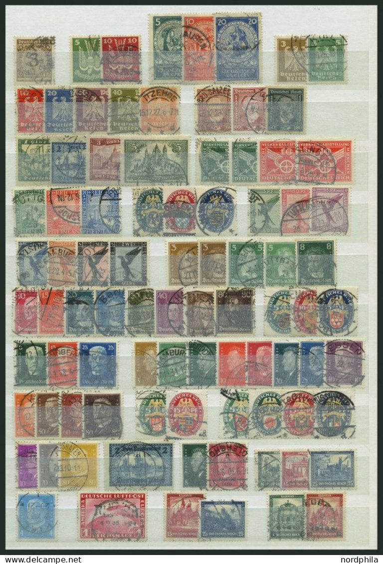 SAMMLUNGEN, LOTS O, 1924-32, Gestempelte Partie Verschiedener Werte, Feinst/Pracht, Mi. 780.- - Used Stamps