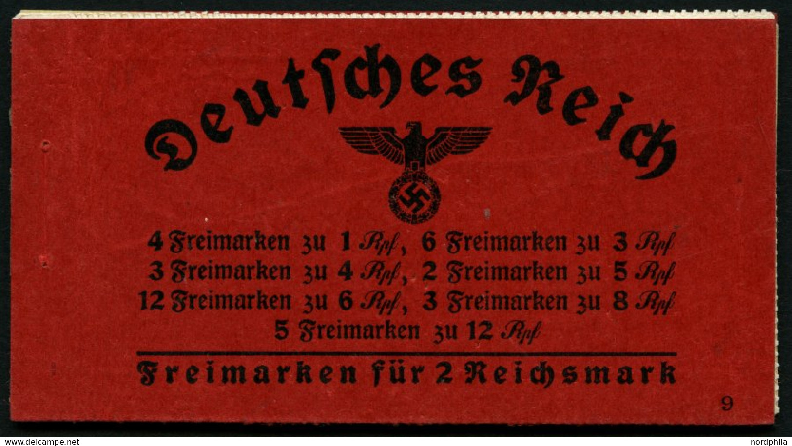 ZUSAMMENDRUCKE MH 38.1 , 1939, Markenheftchen Hindenburg, Ohne Klammer, Heftchenzähnung, Feinst, Mi. 250.- - Se-Tenant