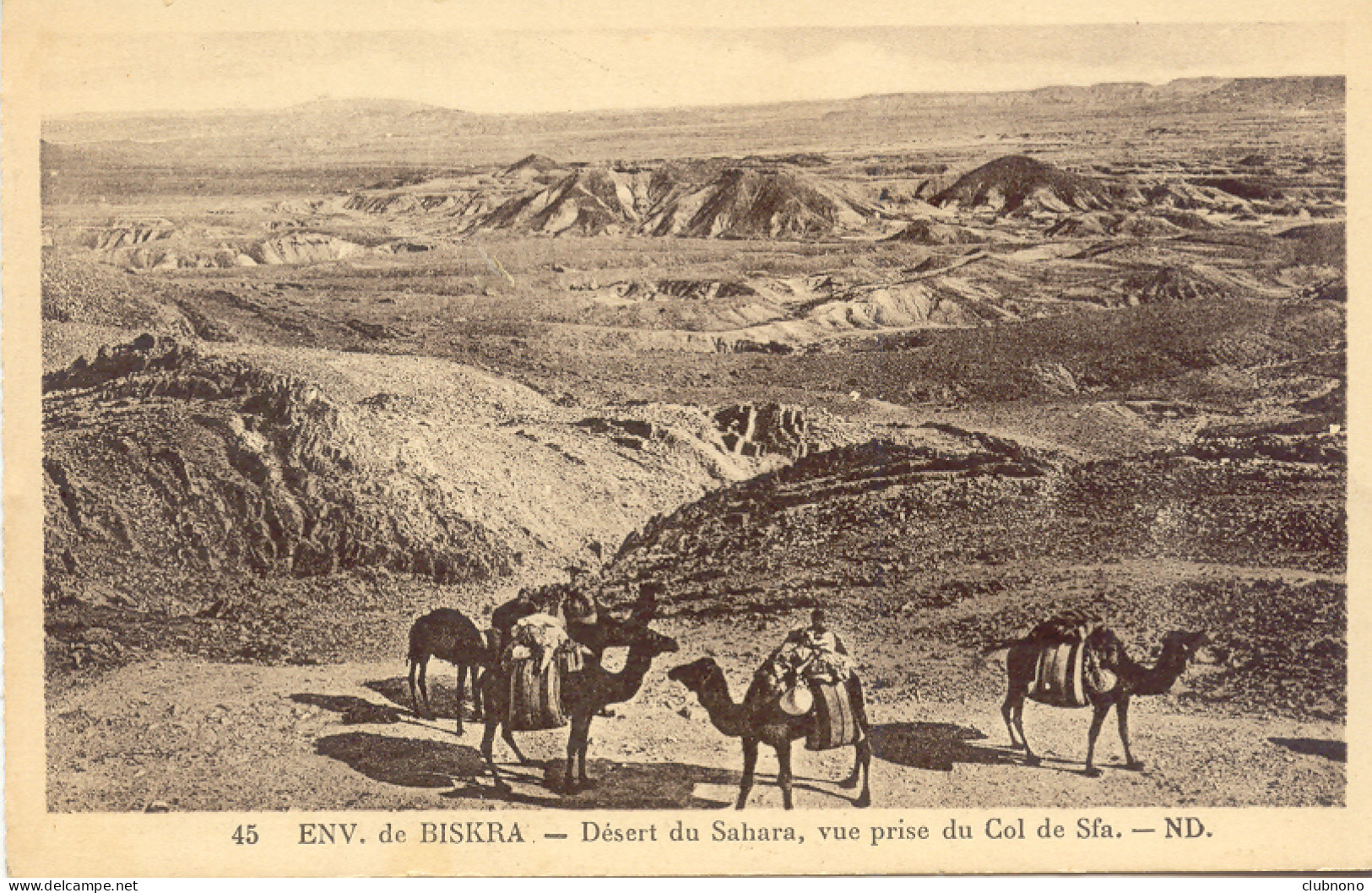 CPA - BISKRA - DESERT DU SAHARA, VUE PRISE DE COL DE SFA - Biskra