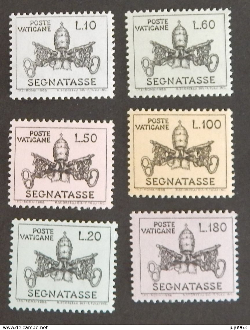 VATICAN TAXE  YT 19/24 NEUFS**MNH "ARMOIRIES PAPALES" ANNÉE 1968 - Strafport