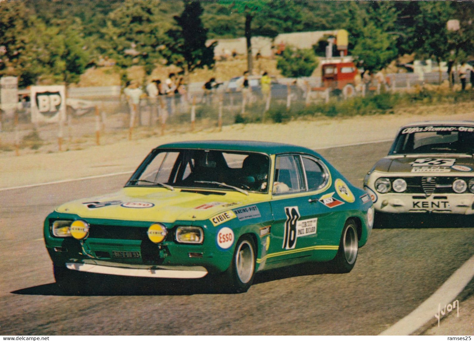 (262) CPSM  Le Castellet  24 H Paul Ricard 1971JC Gevrie Ford Capri 2600 RS - Le Castellet