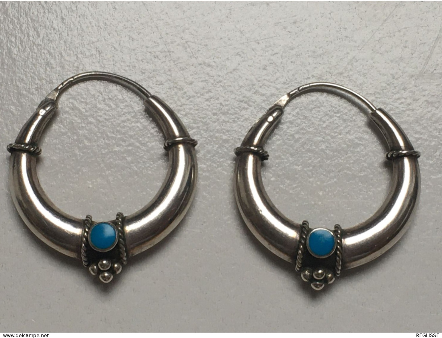 Boucles D'oreilles  En Argent Massif . - Oorringen