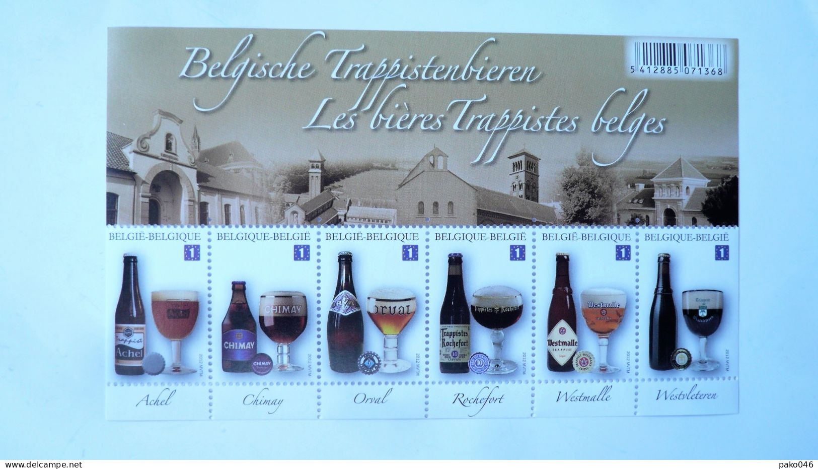 BL 197** - Neuf – 2012 – Les Bières Belges. Les 6 Trappistes Belges – 6 Timbres  COB N°4195/4200 - 2002-… (€)