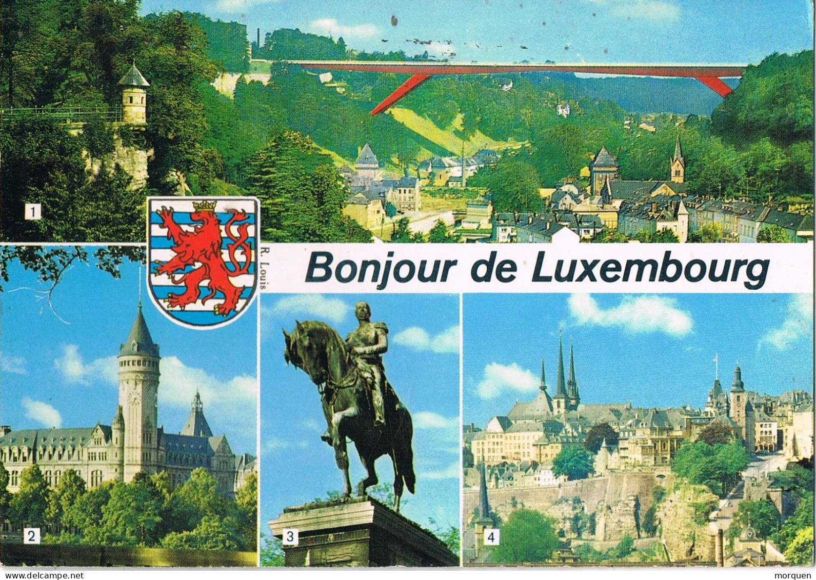 54866. Postal LUXEMBOURG 1980. Flamme CROIX ROUGE, Cruz Roja. Vistas Varias Luxembourg - Cartas & Documentos