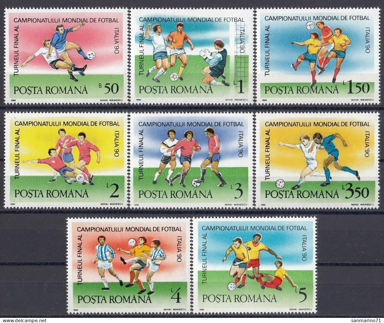 ROMANIA 4594-4601,unused - 1990 – Italia