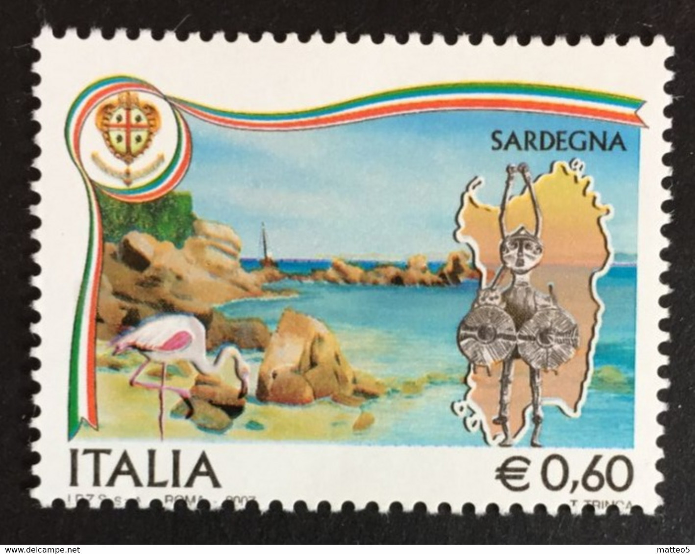 2007 - Italia - Regioni Italiane - Sardegna. E. 0,60 Nuovo - 2001-10:  Nuovi