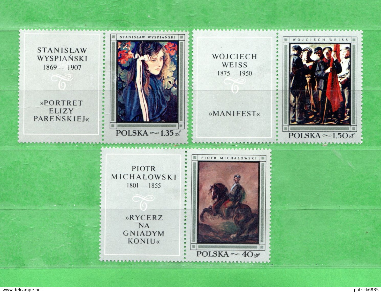(N) POLONIA **- 1968 - PEINTURES. Yert. 1714-1717-1718.  MNH**. Come Scansione. - Neufs