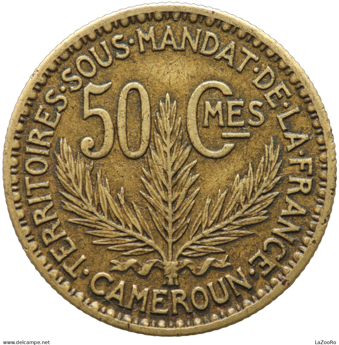 LaZooRo: French Cameroon 50 Centimes 1924 XF - Kamerun