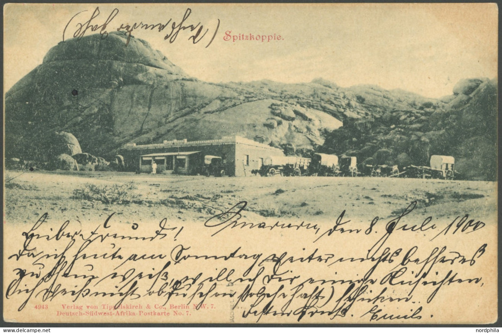 DSWA 5b BRIEF, OMARURU, 8.7.00, Auf Ansichtskarte Mit 2 Mal 3 Pf. Nach Berlin, Pracht, R! Gepr. U.a. Bothe - German South West Africa