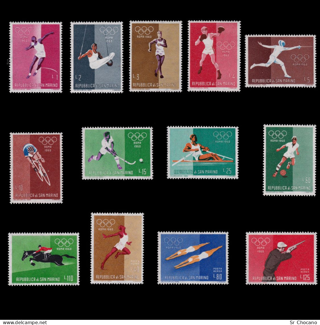 SAN MARINO STAMPS.1960.17th Olympic Games Rome.SCOTT 456-465,C111-C114.MNH. - Neufs