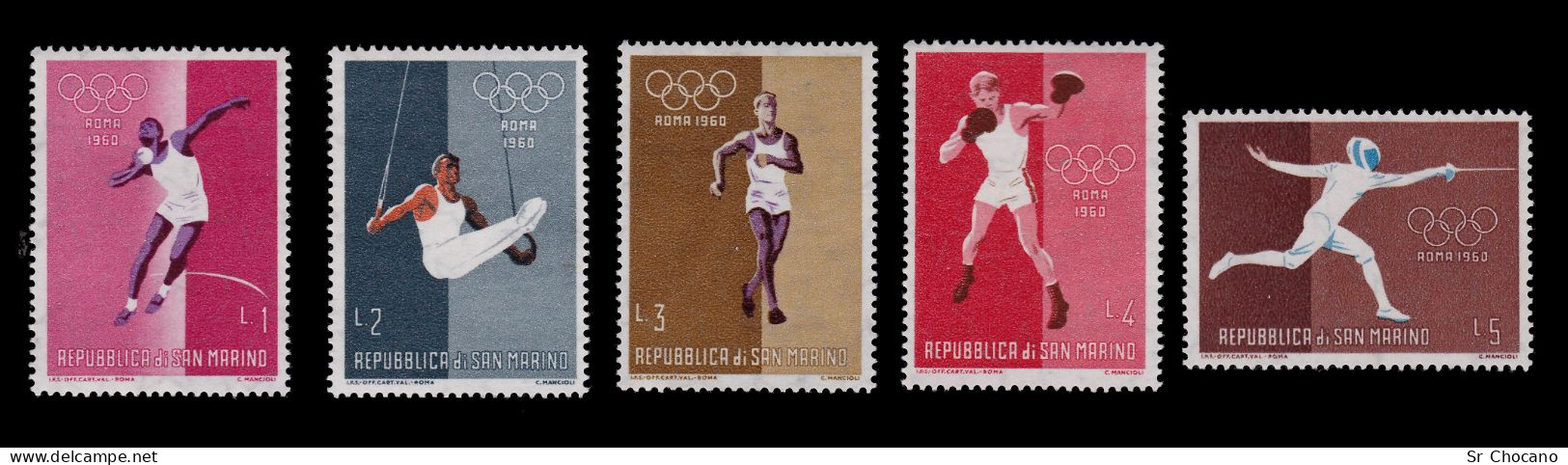 SAN MARINO STAMPS.1960.17th Olympic Games Rome.SCOTT 456-465,C111-C114.MNH. - Ongebruikt