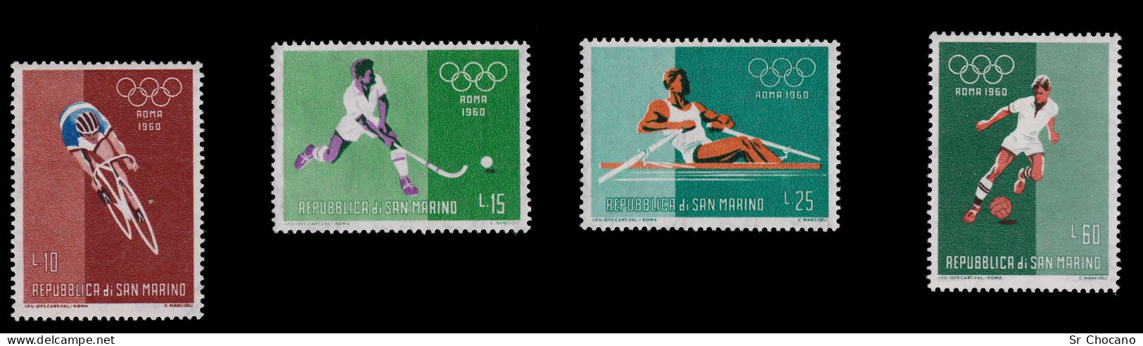 SAN MARINO STAMPS.1960.17th Olympic Games Rome.SCOTT 456-465,C111-C114.MNH. - Unused Stamps