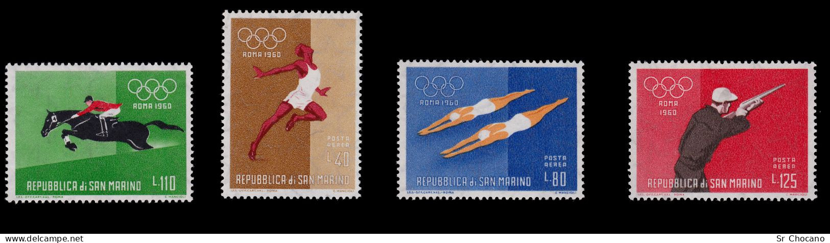SAN MARINO STAMPS.1960.17th Olympic Games Rome.SCOTT 456-465,C111-C114.MNH. - Unused Stamps
