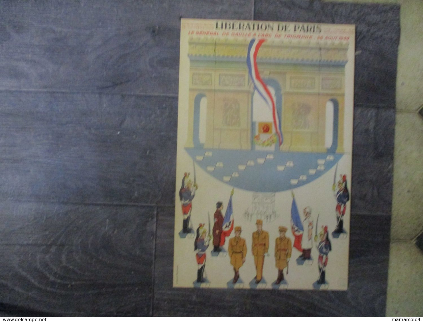 Lot De 3 Découpages "la Libération De Paris" Illustrateur Roland Forgues - 1939-45