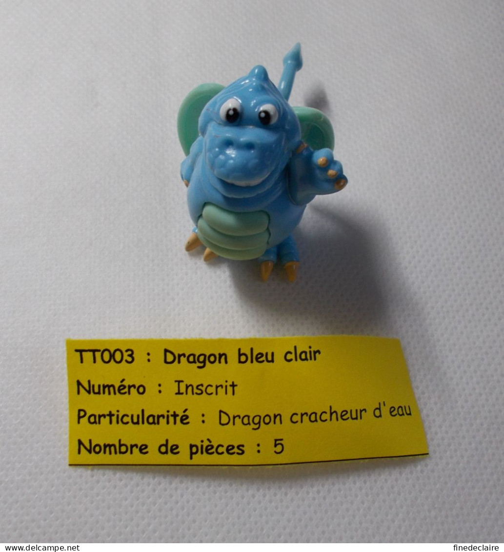 Kinder - Dragon Bleu Clair (crache De L'eau) - TT003 - Sans BPZ - Inzetting